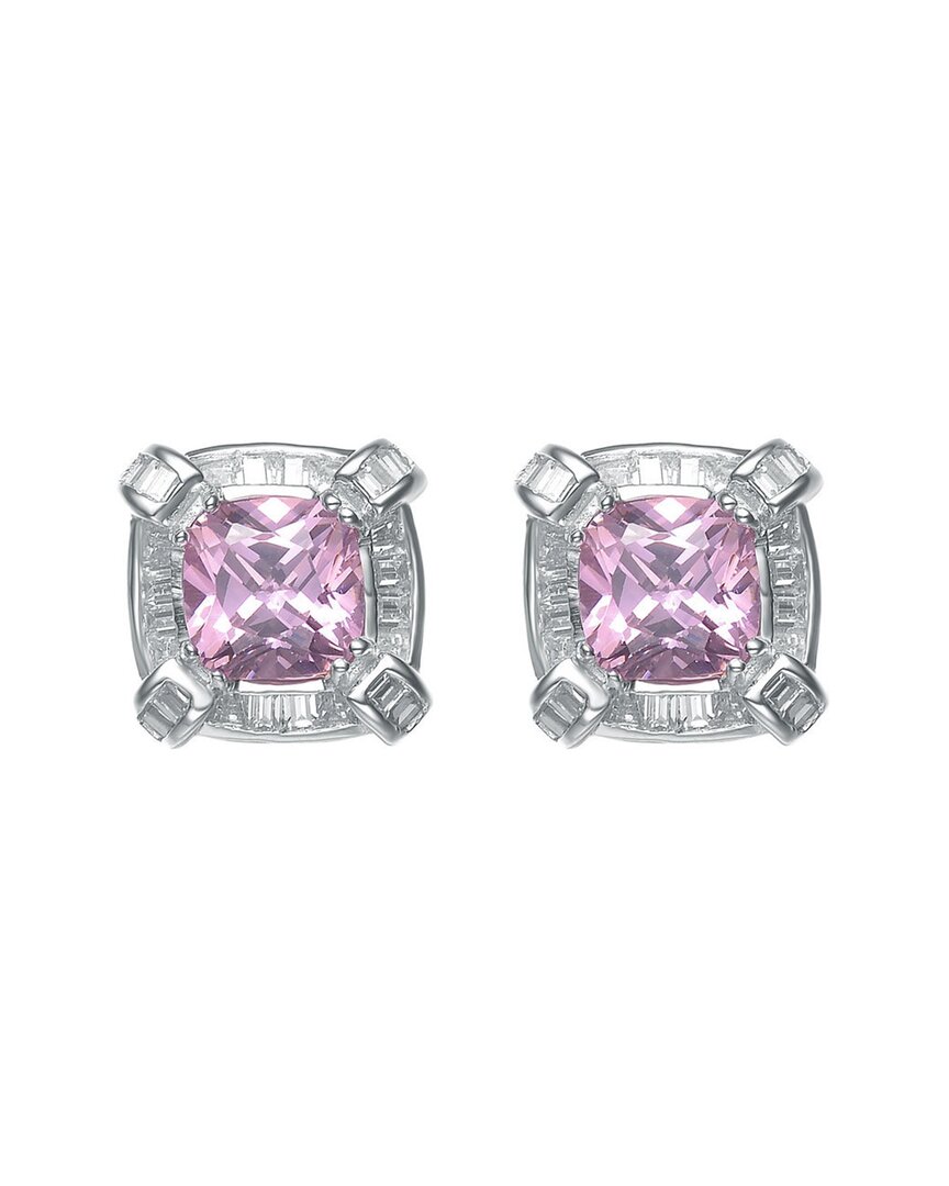 Genevive Silver Cz Earrings
