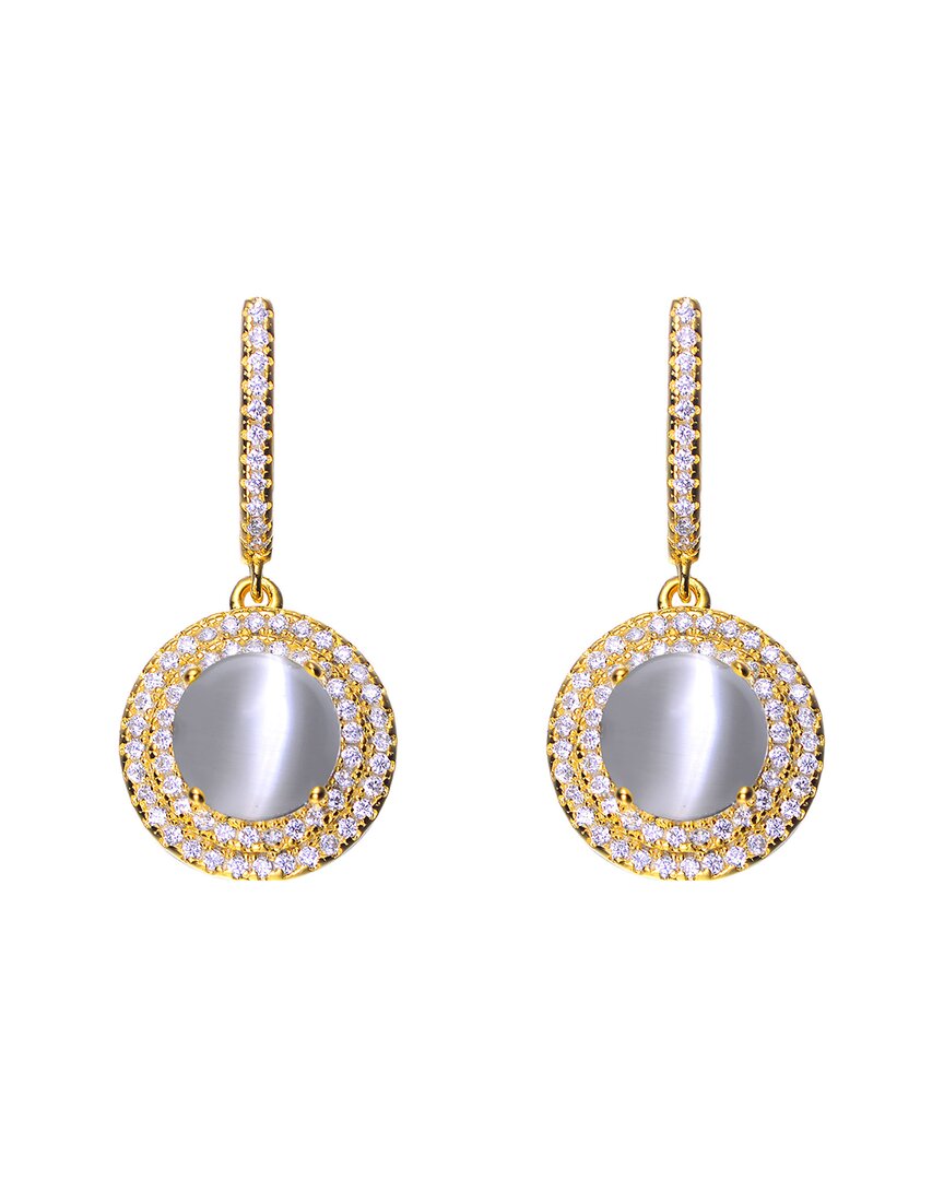 Genevive 14k Over Silver Cz Earrings