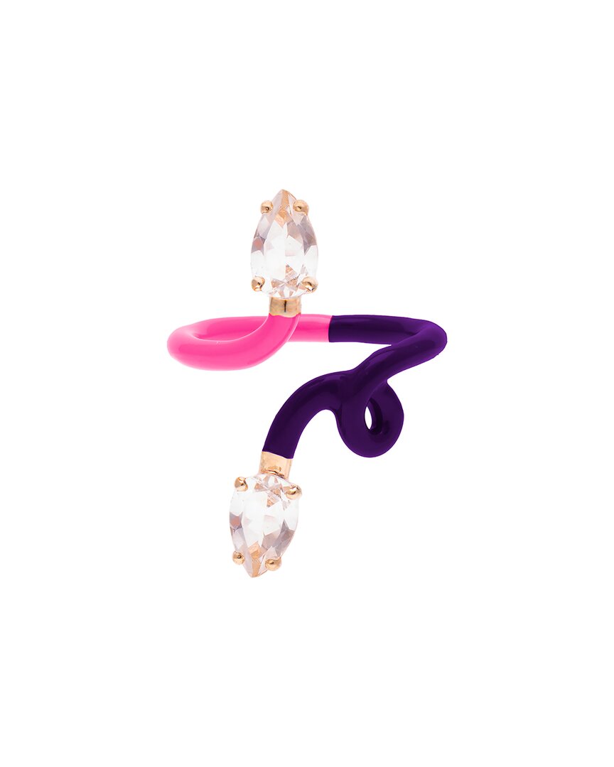 Bea Bongiasca You Are So Vine 9k & Silver 1.58 Ct. Tw. Rock Crystal Double Tendril Ring