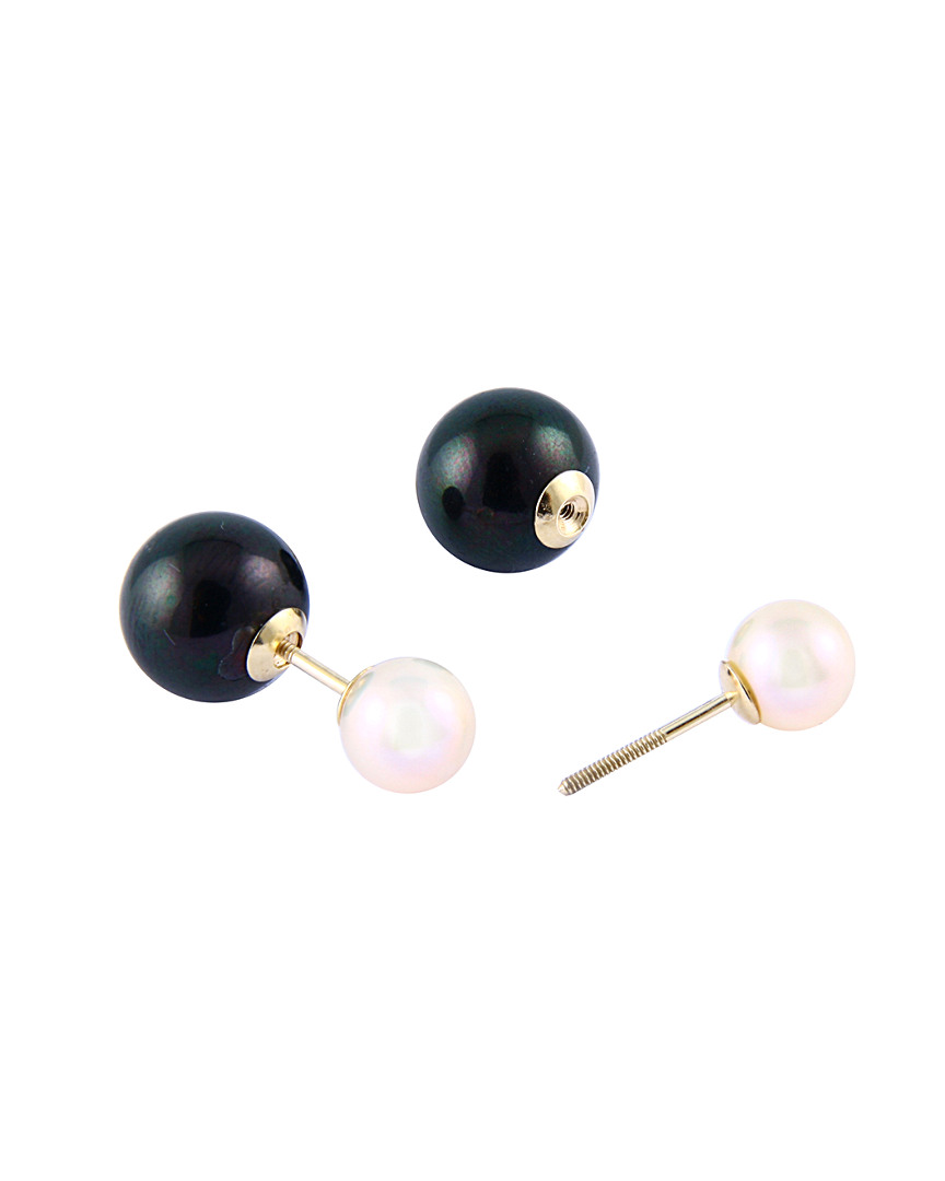 Splendid Pearls 14k 6-8mm Freshwater Pearl Earrings