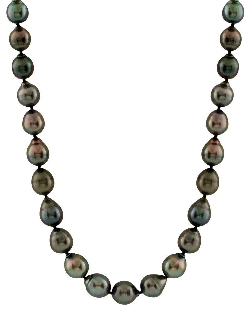 Splendid Pearls 14k 8-11mm Tahitian Pearl Necklace