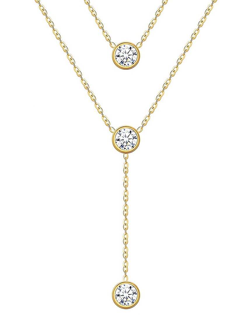 Shop Liv Oliver 18k Plated 2.75 Ct. Tw. Cz Necklace