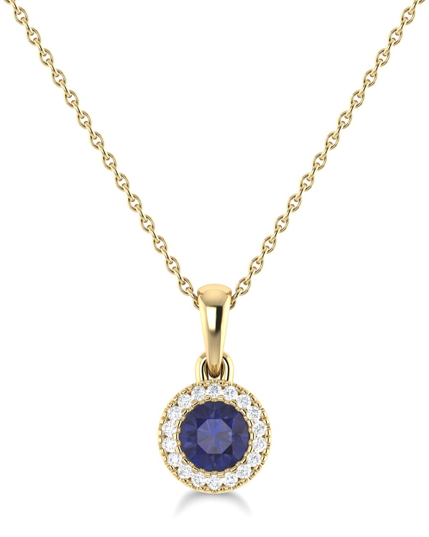 Sabrina Designs 14k 0.43 Ct. Tw. Diamond & Sapphire Pendant