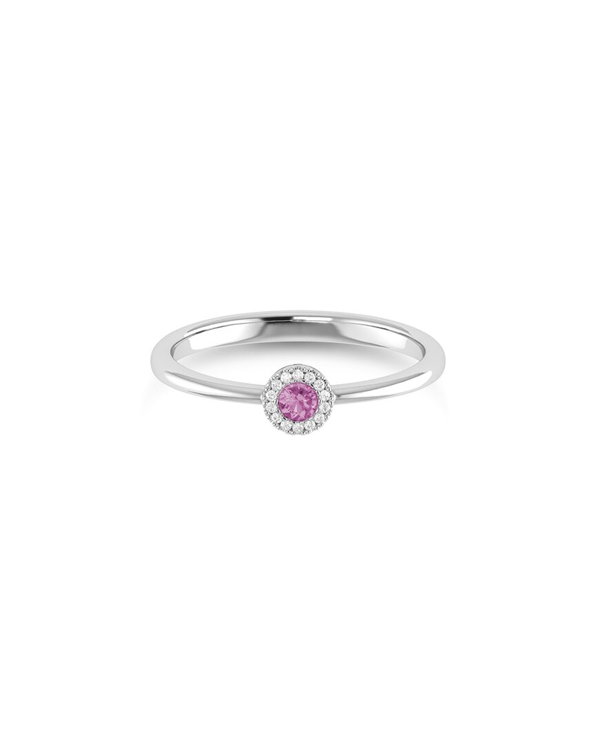 Sabrina Designs 14k 0.09 Ct. Tw. Diamond & Pink Tourmaline Ring