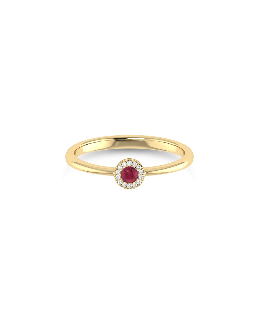 Sabrina Designs 14k 0.12 Ct. Tw. Diamond & Ruby Ring