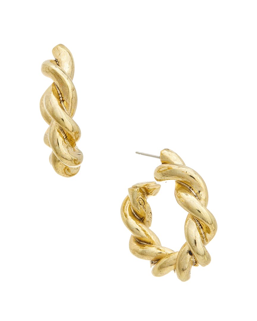 Oscar De La Renta Small Solid Rope Earrings In Gold
