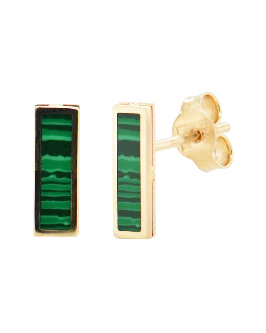 Sabrina Designs 14k Malachite Bar Studs