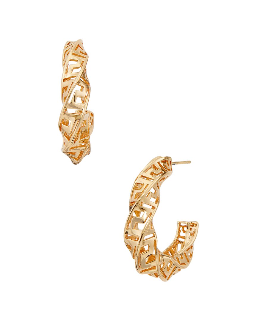 Savvy Cie 18k Plated Statement Hoops