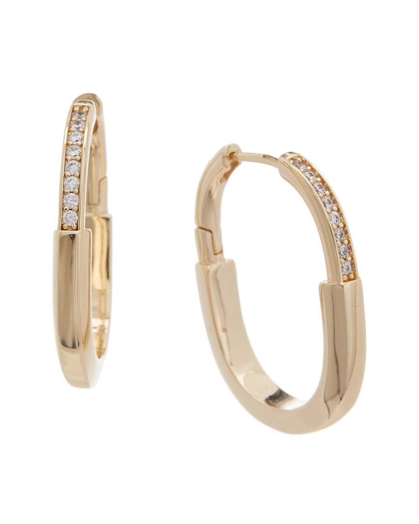 Juvell 18k Plated Cz Huggie Earrings