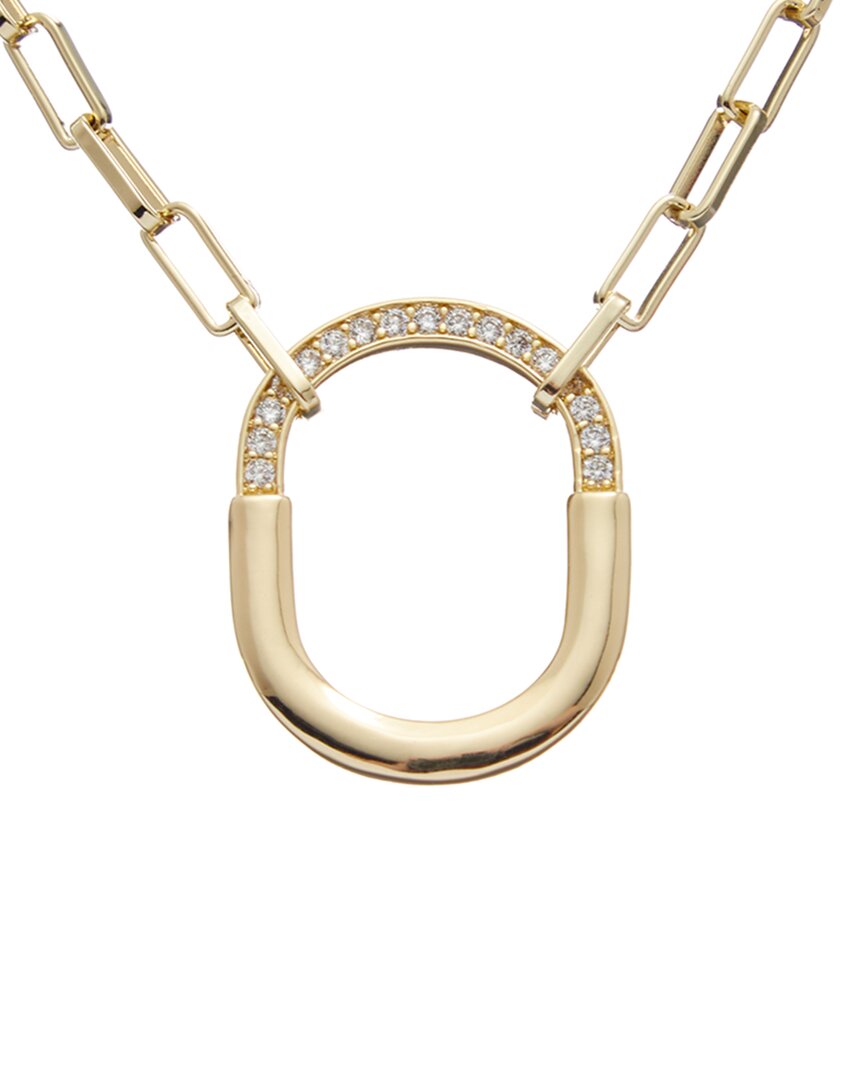 Juvell 18k Plated Cz Link Necklace