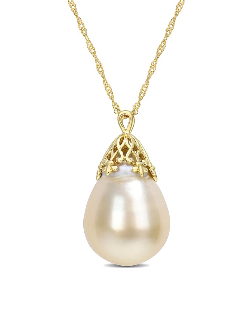 Rina Limor Contemporary Pearls 14k 9-10mm Pearl Pendant Necklace