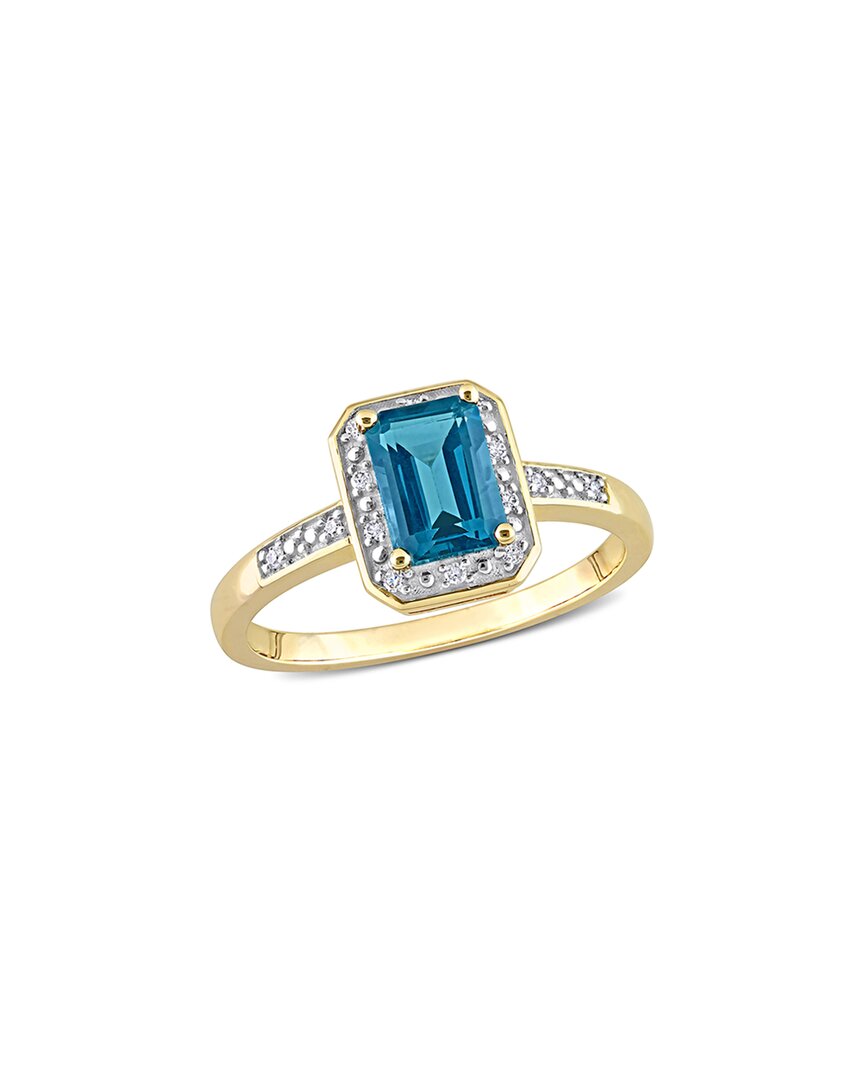 Rina Limor London Blue Topaz Collection 14k 1.26 Ct. Tw. Diamond & Topaz Ring