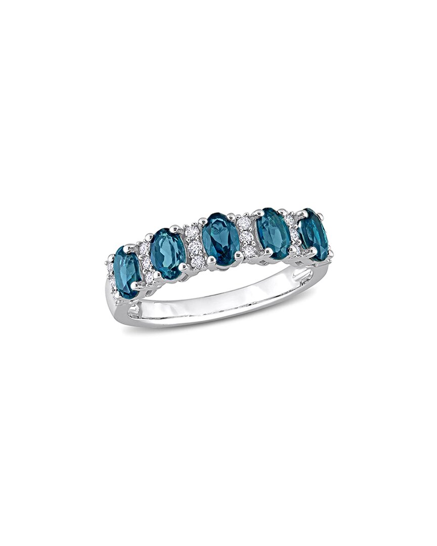 Rina Limor London Blue Topaz Collection 14k 1.66 Ct. Tw. Diamond & Topaz Ring