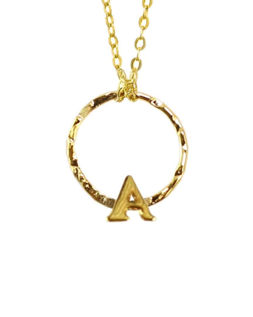 Charlene K 14k Over Silver Initial Necklace In Gold