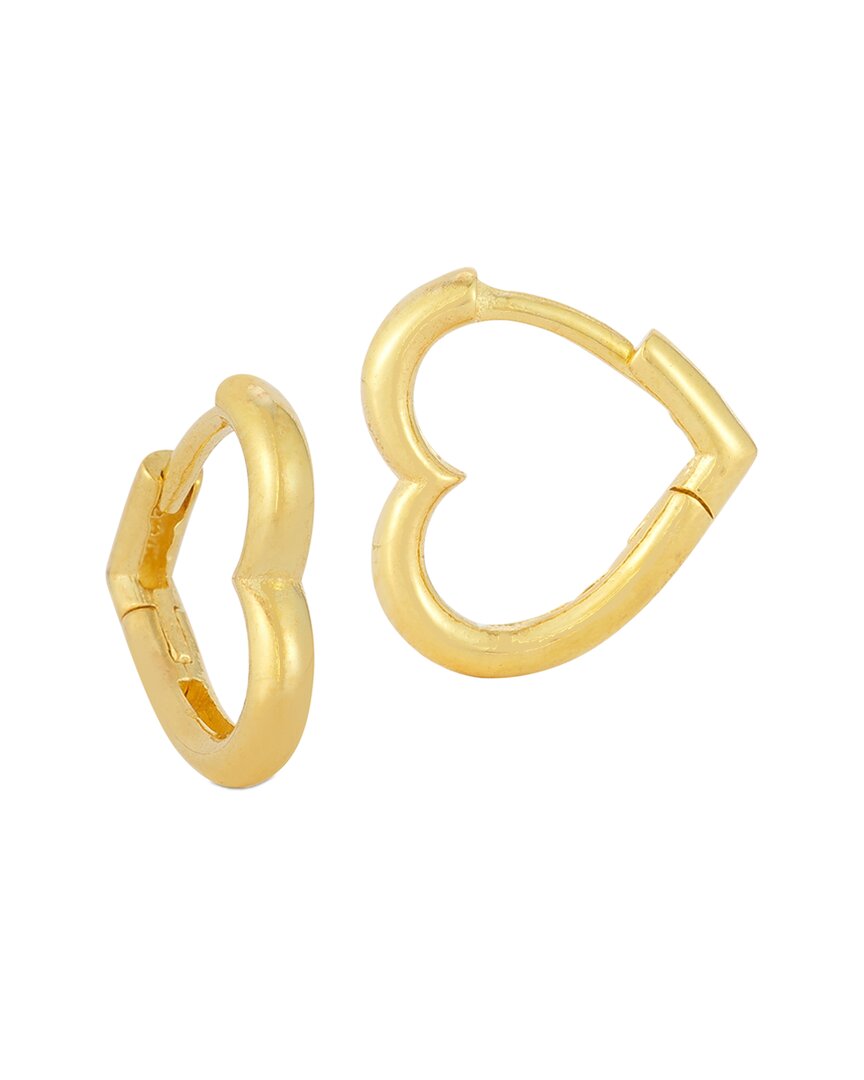 Sphera Milano 14k Over Silver Small Heart Hoops