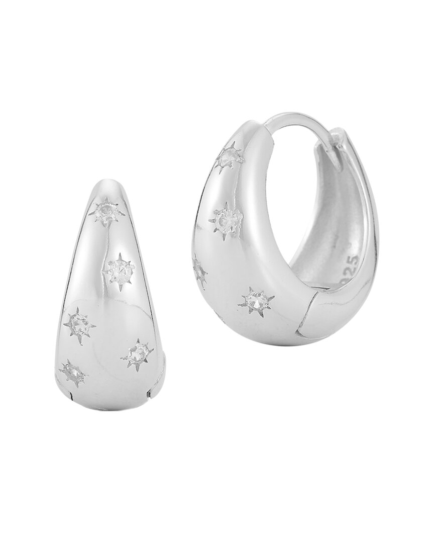 Sphera Milano Silver Cz Star Hoops