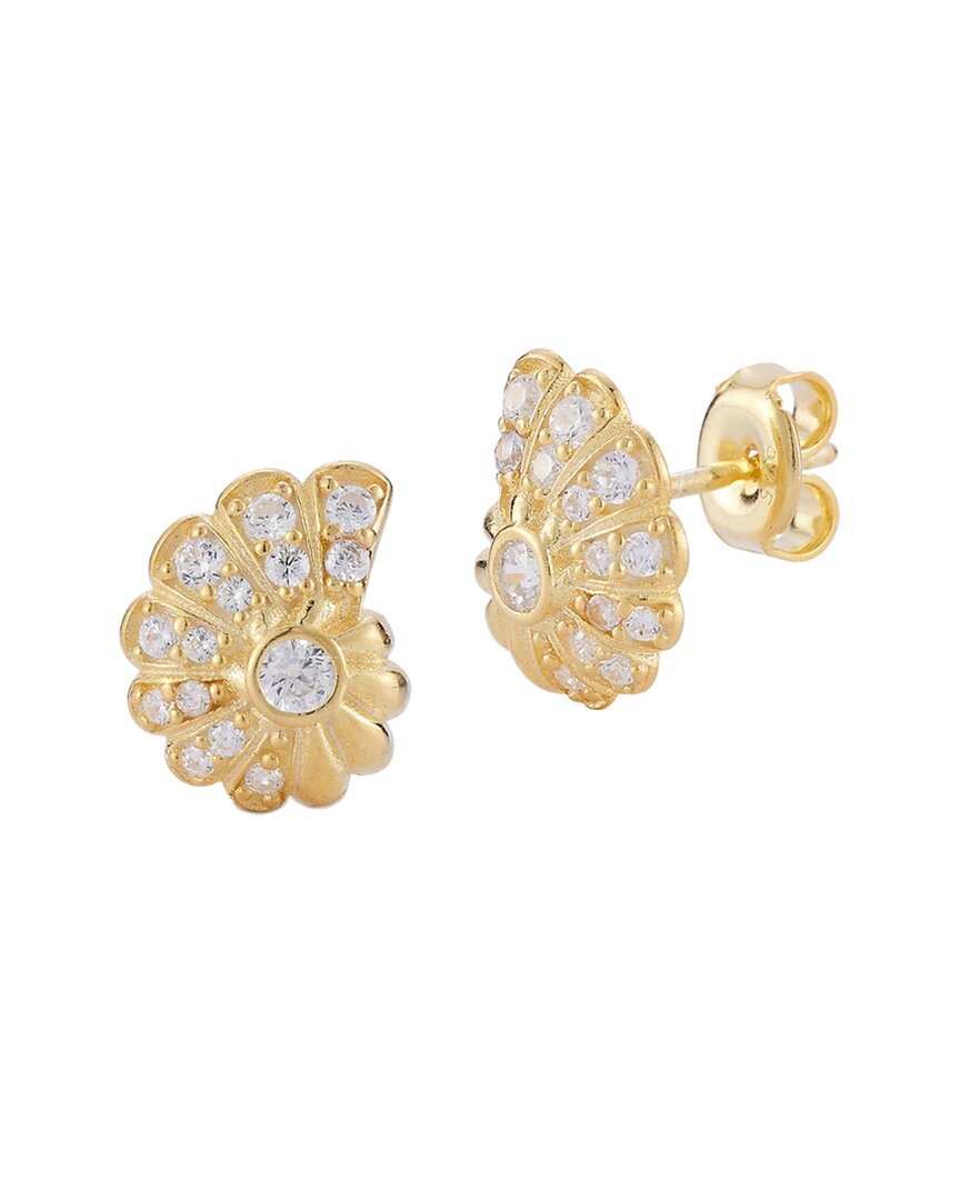 Sphera Milano 14k Over Silver Cz Studs