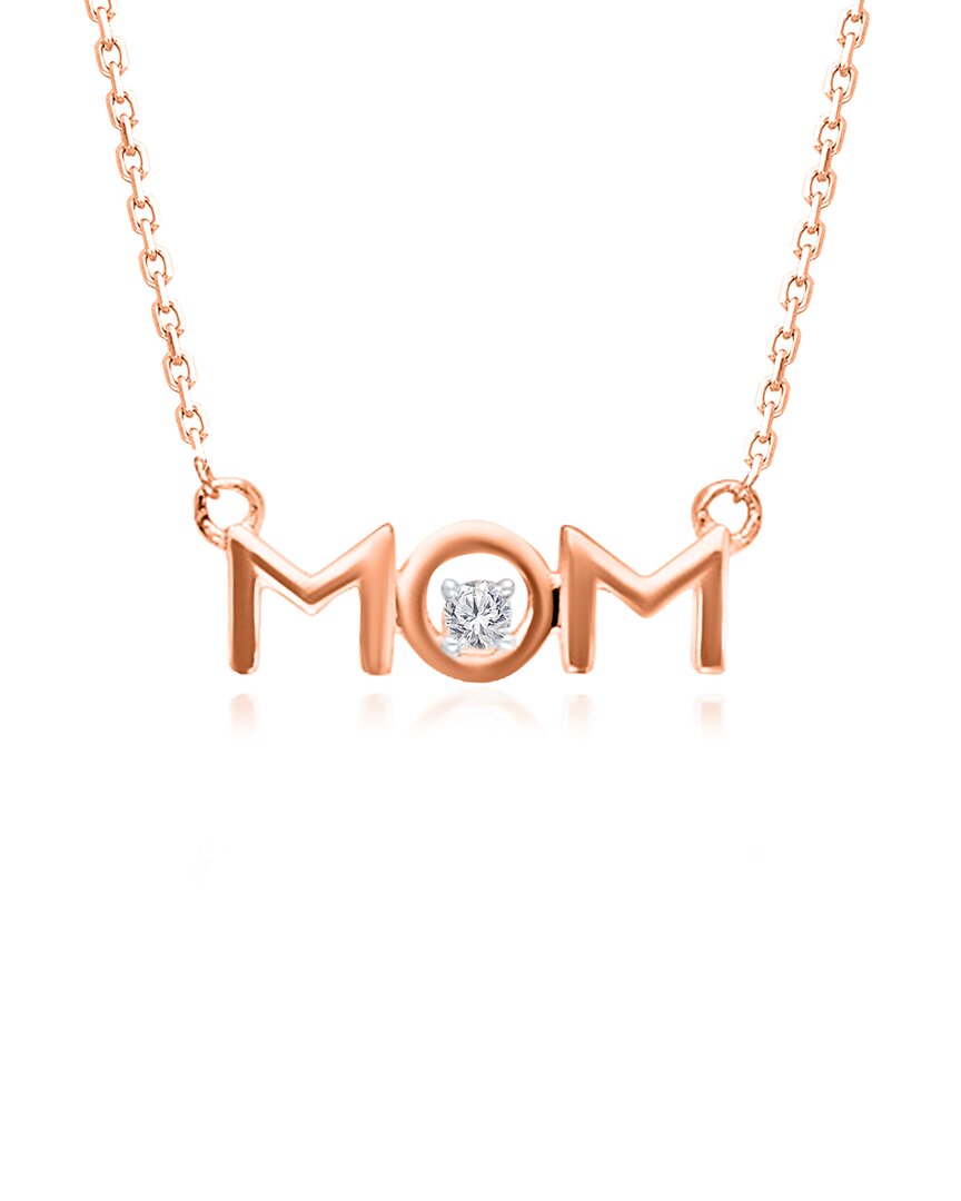 Kallati 14k Rose Gold Diamond Mom Necklace