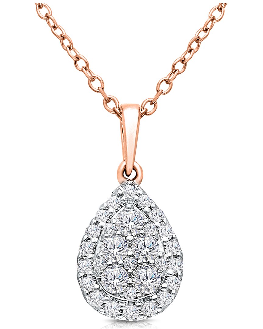 Kallati 14k Rose Gold 0.35 Ct. Tw. Diamond Pendant Necklace