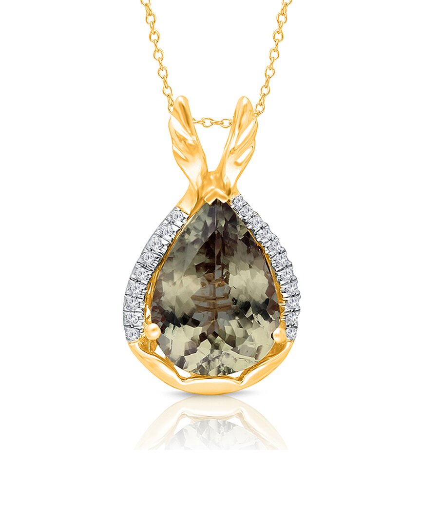 Kallati 14k 4.85 Ct. Tw. Diamond & Csarite Pendant Necklace
