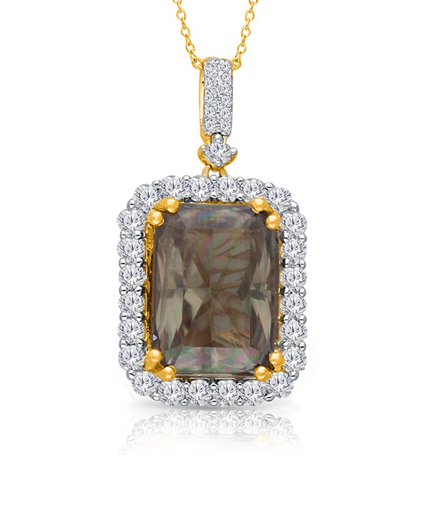 Kallati 14k 11.75 Ct. Tw. Diamond & Csarite Pendant Necklace