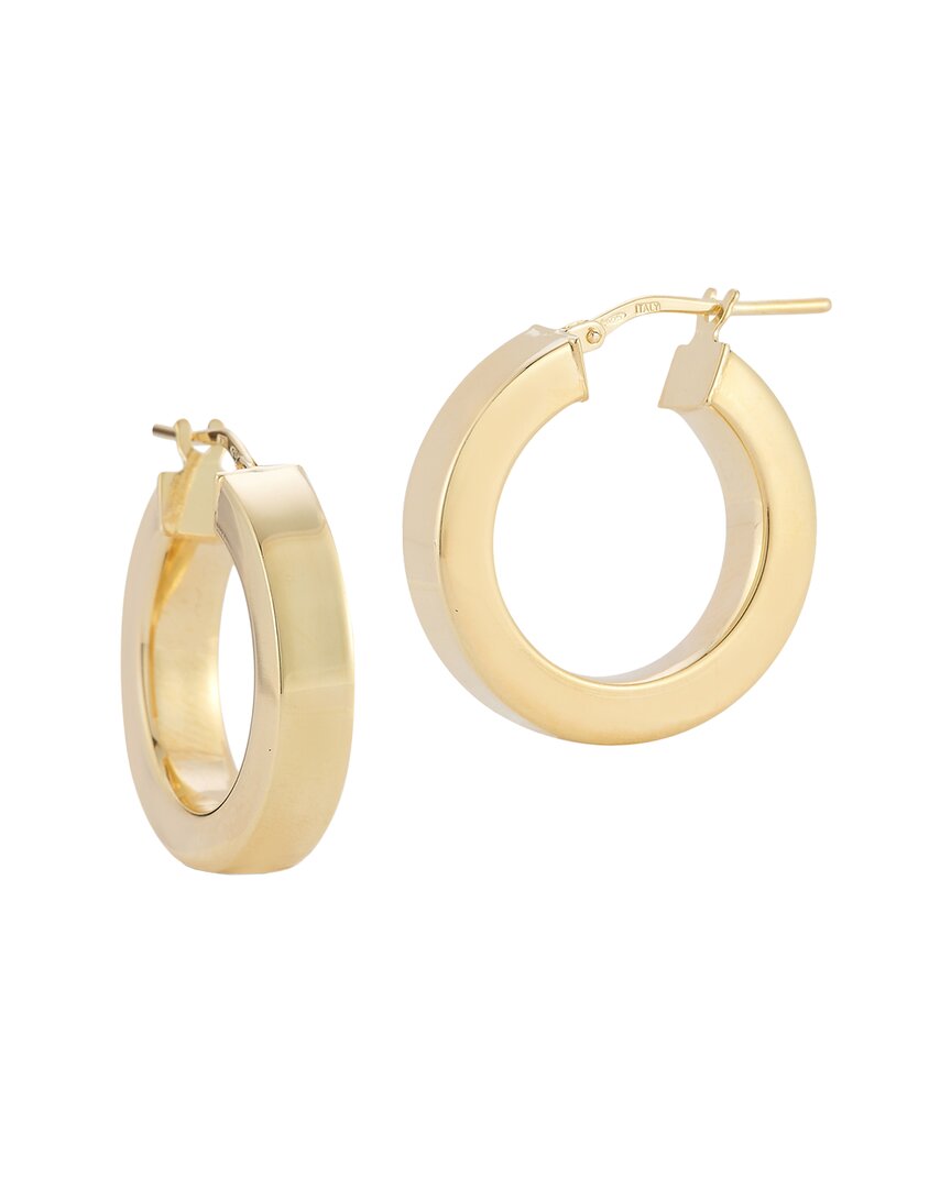 Chloe & Madison Chloe And Madison 18k Over Silver Hoops