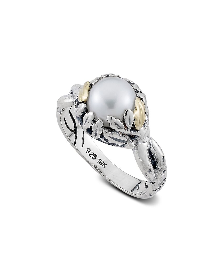 Shop Samuel B. 18k & Silver 7mm Pearl Ring