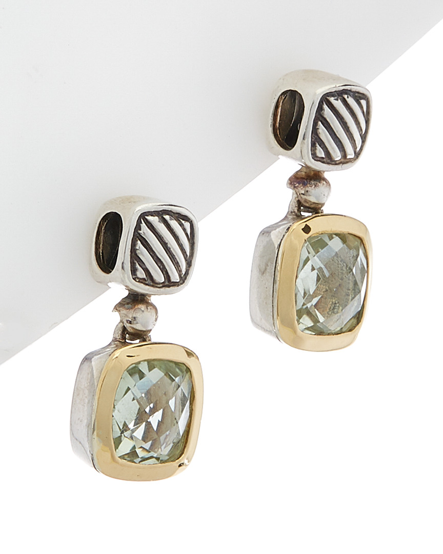 Image of Phillip Gavriel K & Silver Green Topaz Drop Earrings