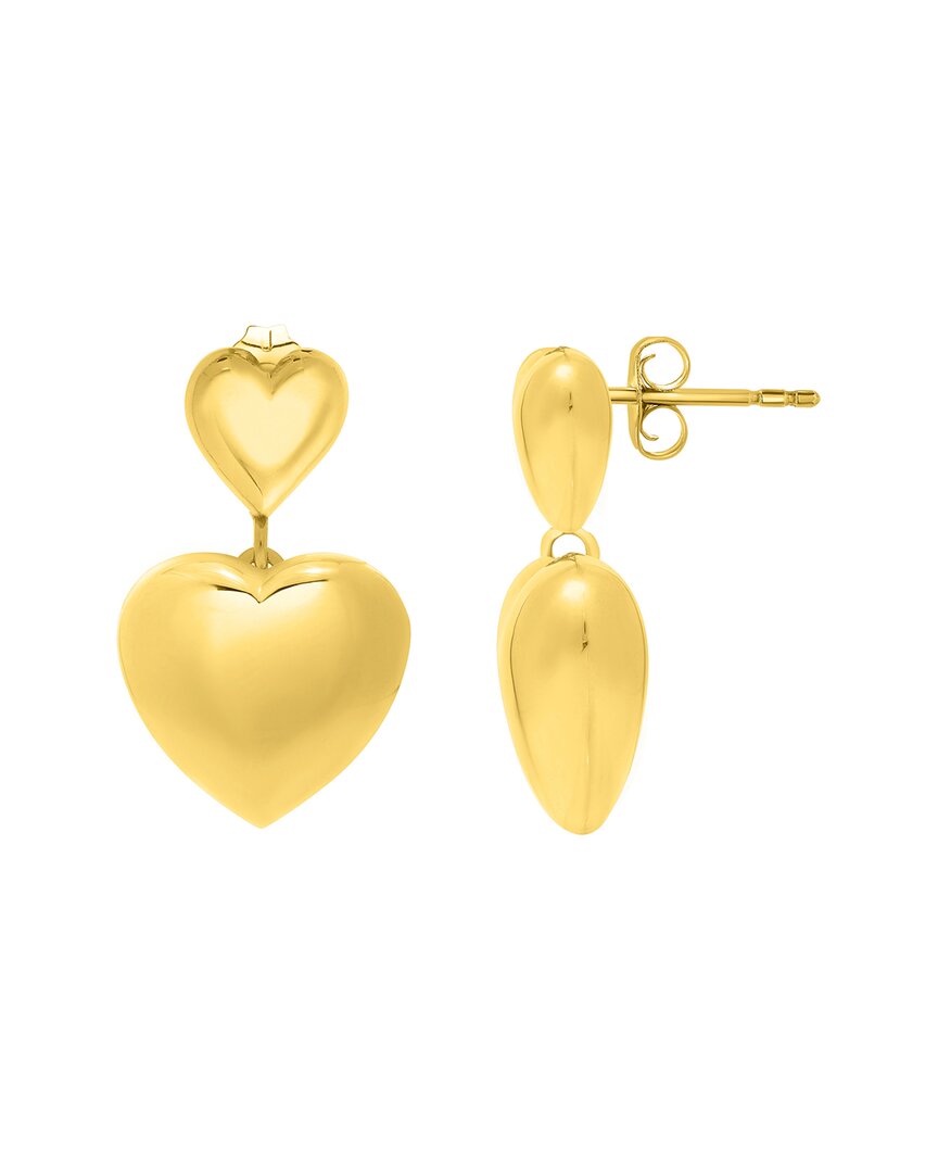 Italian Gold Over Silver 14k Drop Earrings