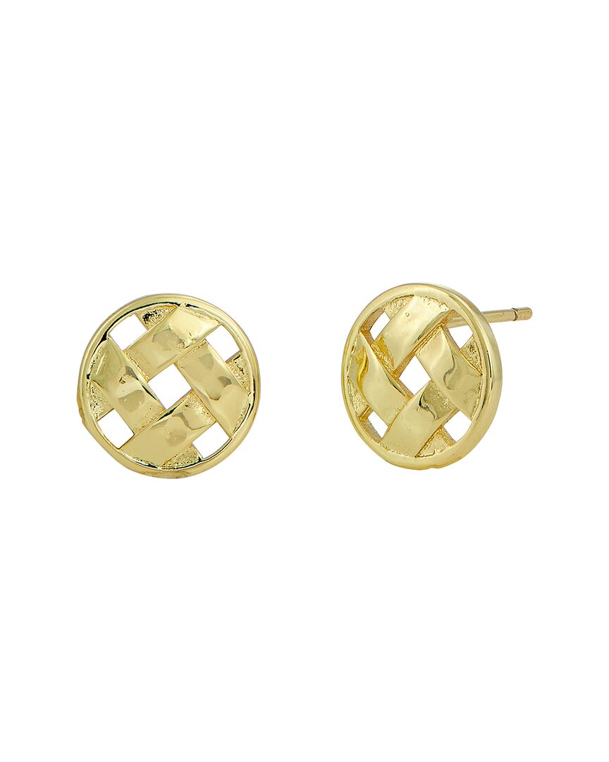 Savvy Cie 18k Plated Woven Earrings