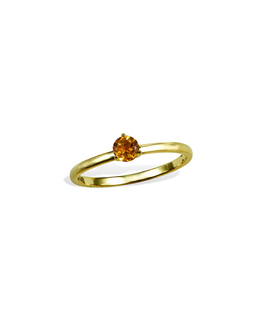 Savvy Cie 18k Over Silver 0.20 Ct. Tw. Citrine Stackable Ring