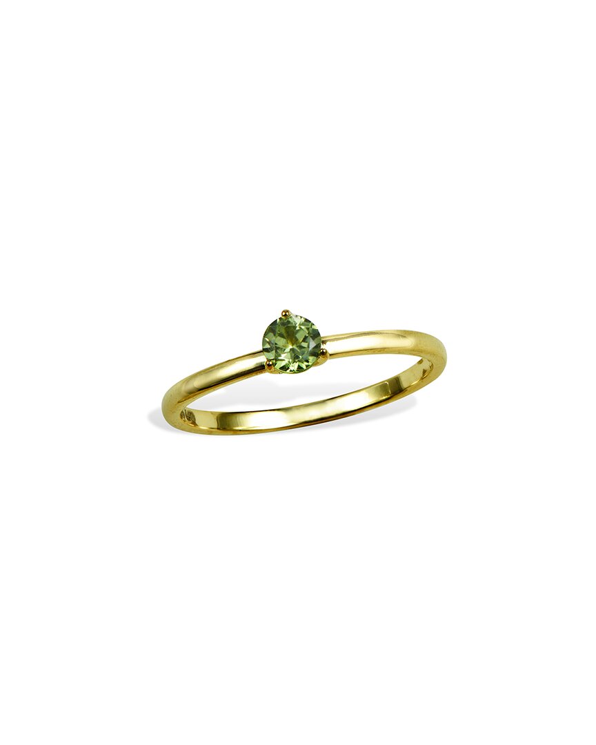 Savvy Cie 18k Over Silver 0.26 Ct. Tw. Peridot Stackable Ring