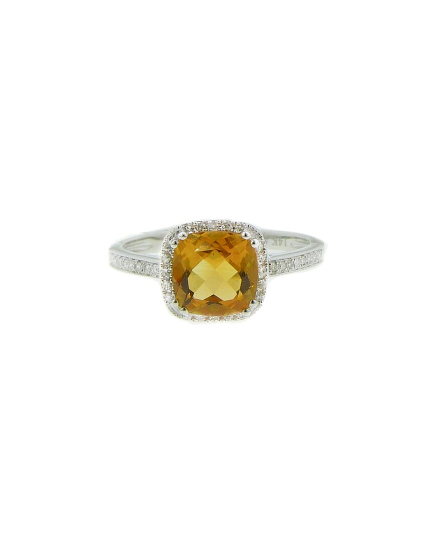 Diana M. Fine Jewelry 14K 1.61 ct. tw. Diamond & Smokey Topaz Half-Eternity Ring