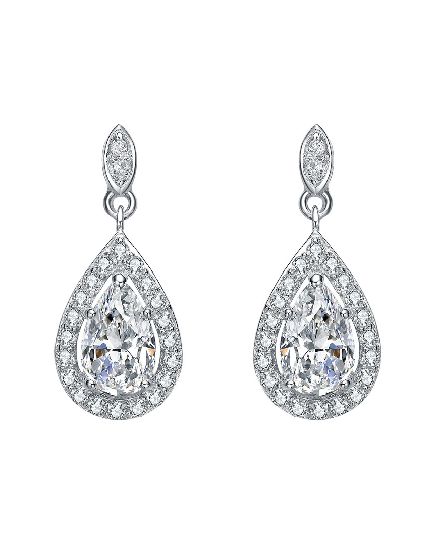 Genevive Silver Cz Earrings