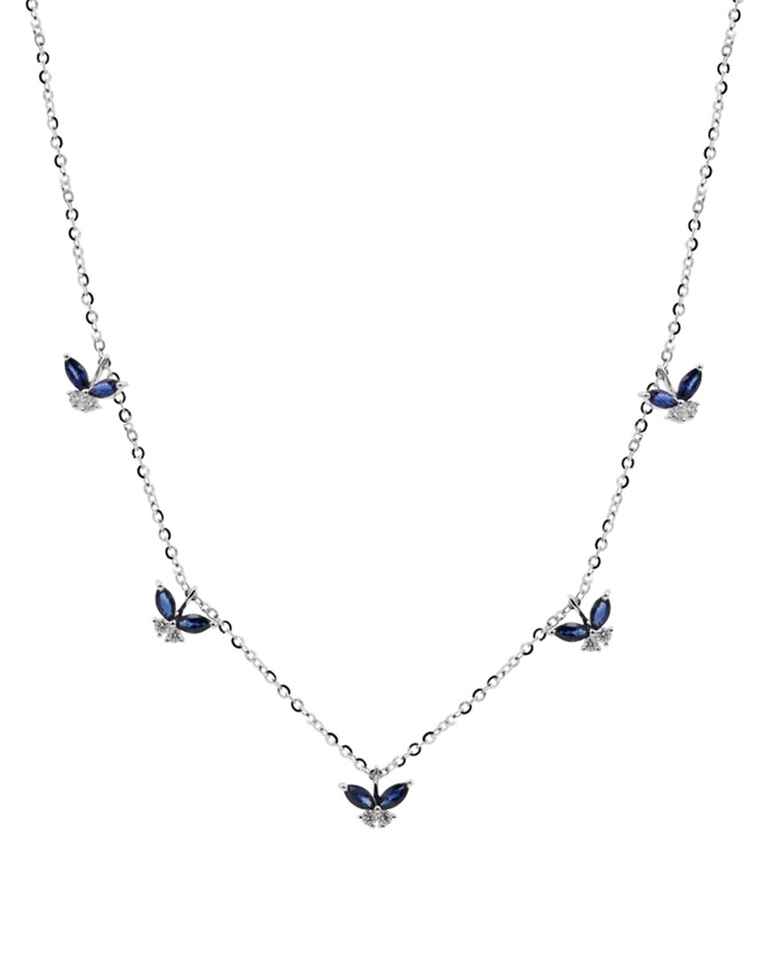 Diana M. Fine Jewelry 14K 1.39 ct. tw. Diamond & Sapphire Necklace