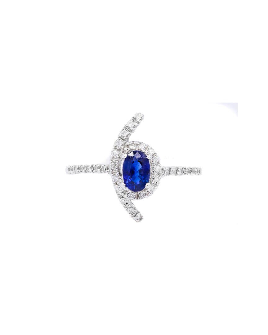 Diana M. Fine Jewelry 14K 0.76 ct. tw. Diamond & Sapphire Half-Eternity Ring