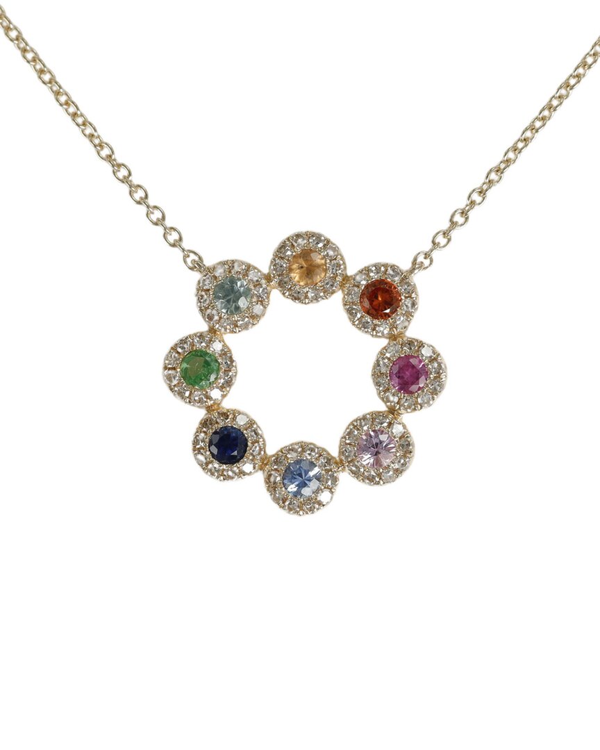Diana M. Fine Jewelry 14K 0.81 ct. tw. Diamond & Sapphire Necklace