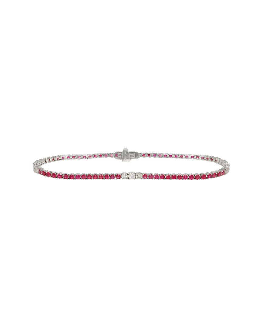 Diana M. Fine Jewelry 14k 2.93 Ct. Tw. Diamond & Ruby Bracelet