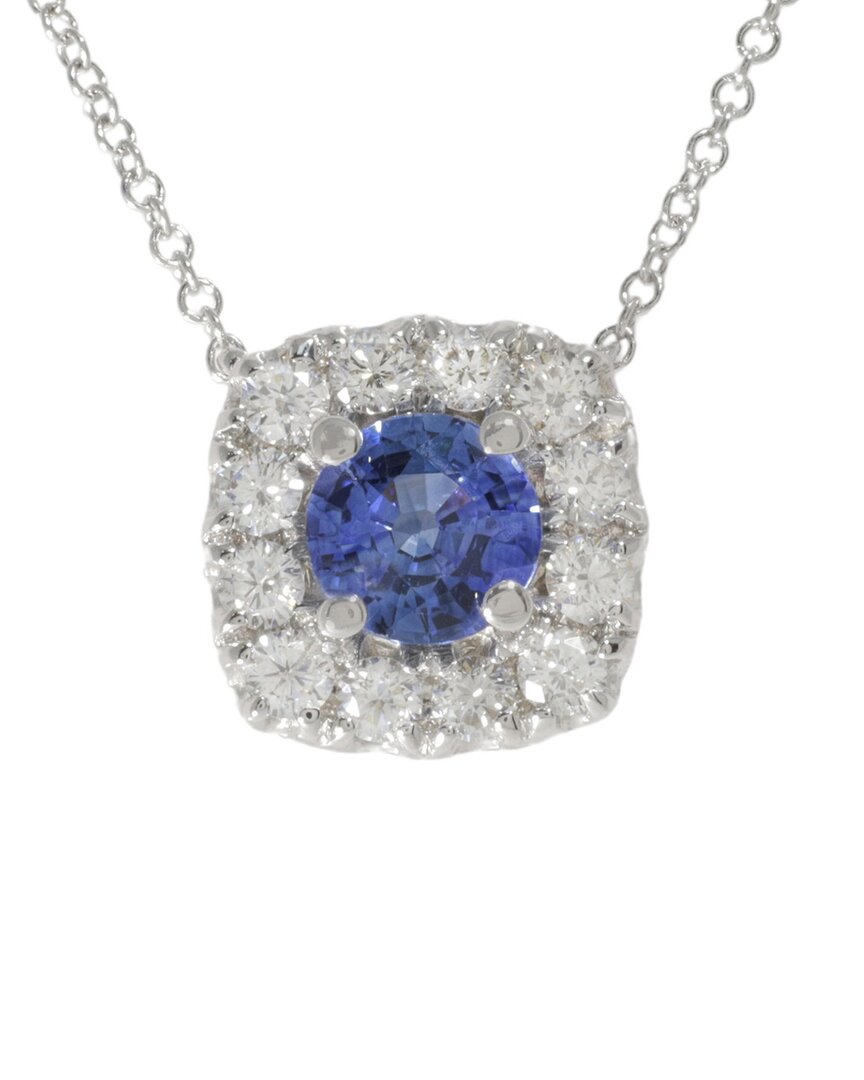 Diana M. Fine Jewelry 14K 1.35 ct. tw. Diamond & Sapphire Necklace