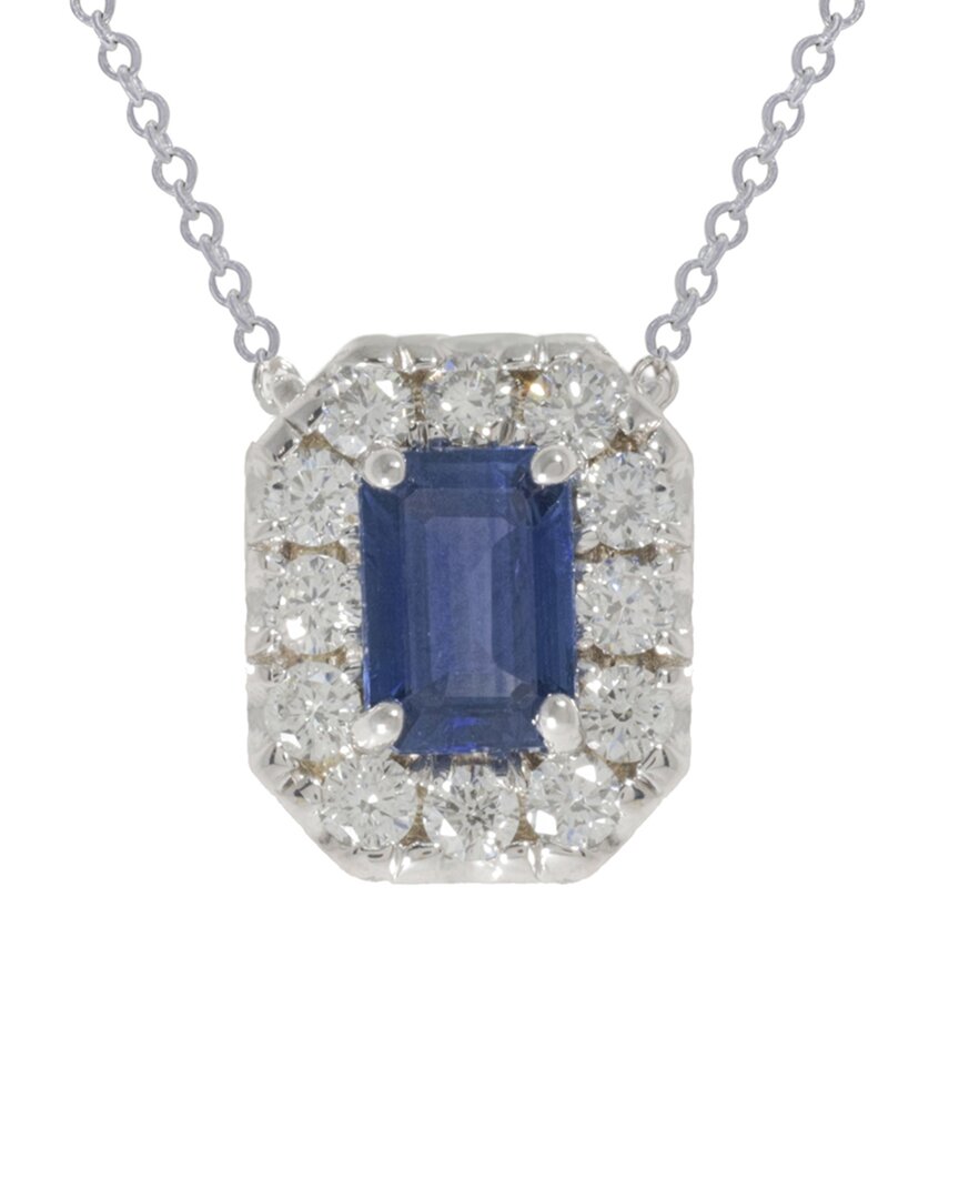 Diana M. Fine Jewelry 14k 1.35 Ct. Tw. Diamond & Sapphire Necklace
