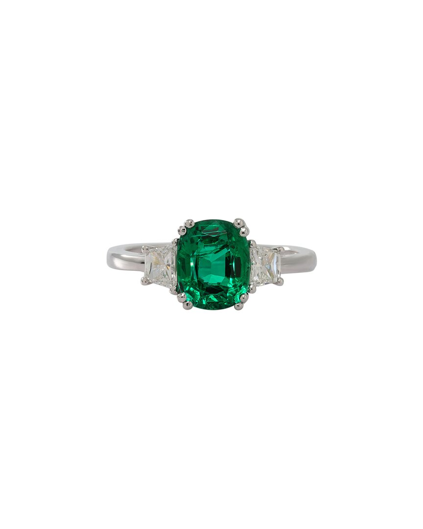 Diana M. Fine Jewelry 18k 2.62 Ct. Tw. Diamond & Emerald Half-eternity Ring