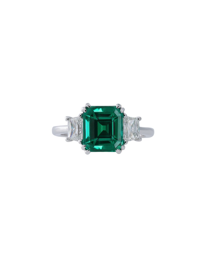 Diana M. Fine Jewelry 18k 3.17 Ct. Tw. Diamond & Emerald Half-eternity Ring