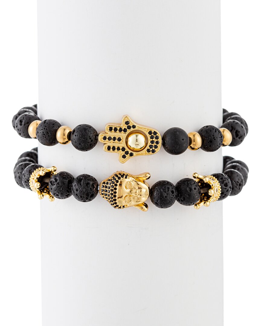 Shop Eye Candy La Luxe Collection Lava Bead Ethan Stretch Bracelet