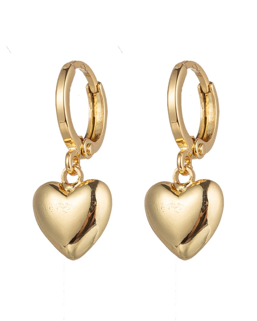 Eye Candy La Luxe Collection 24k Plated Cz Mini Heart Earrings