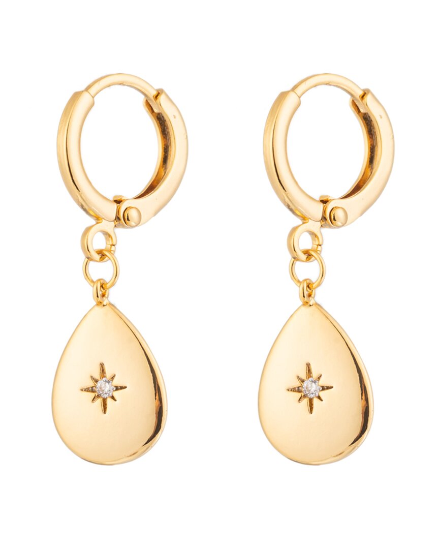 Eye Candy La Luxe Collection 24k Plated Cz Luna Earrings