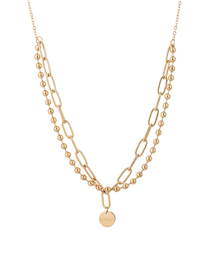 Eye Candy La Luxe Collection 24k Plated Cz Love Necklace