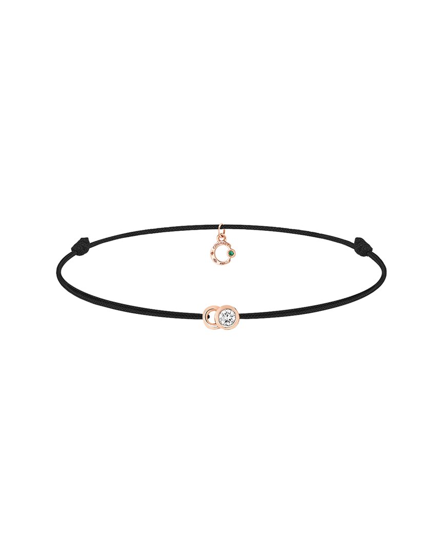 COURBET COURBET 18K 0.05 CT. TW. LAB GROWN DIAMOND LET'S COMMIT BRACELET