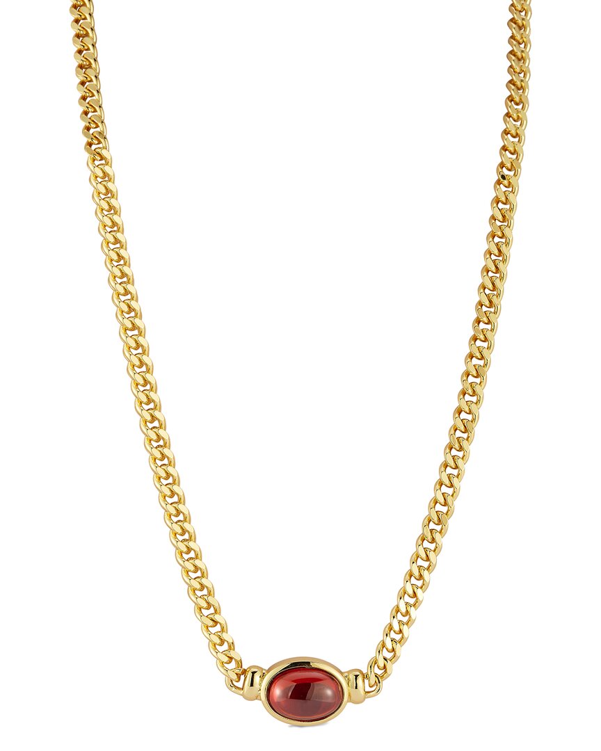 Chloe & Madison Chloe And Madison Jewelry 18k Plated Cz Pendant Necklace In Gold