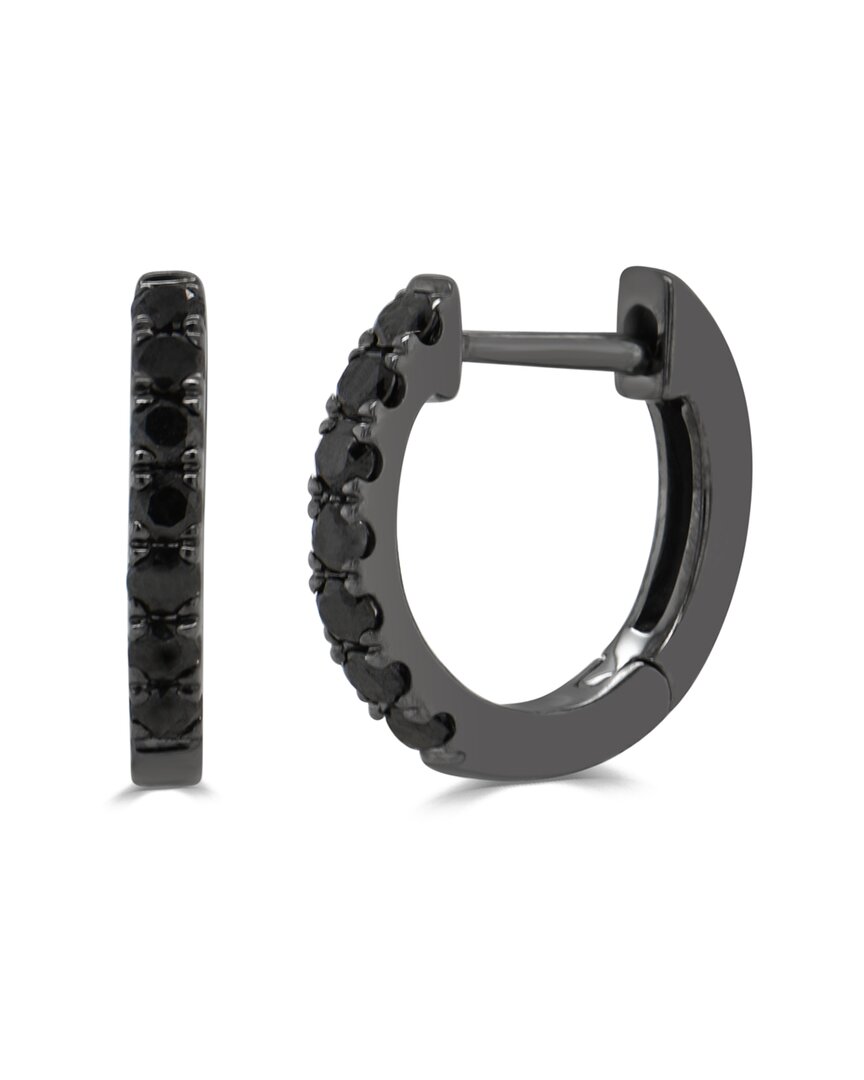 Sabrina Designs 14k Black Gold 0.22 Ct. Tw. Diamond Huggie Earrings