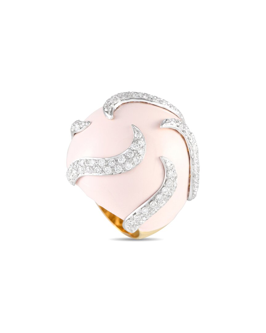 Casato 18k White And Yellow Gold 1.83ct Diamond Enameled Bomb Ring 200471